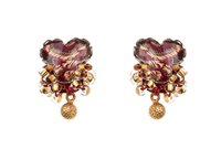 Earrings Ayala Bar Woman Plum Wine in Metal Alloy Cristallo H2390